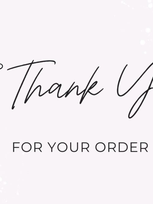 Thank You For Your Order Template